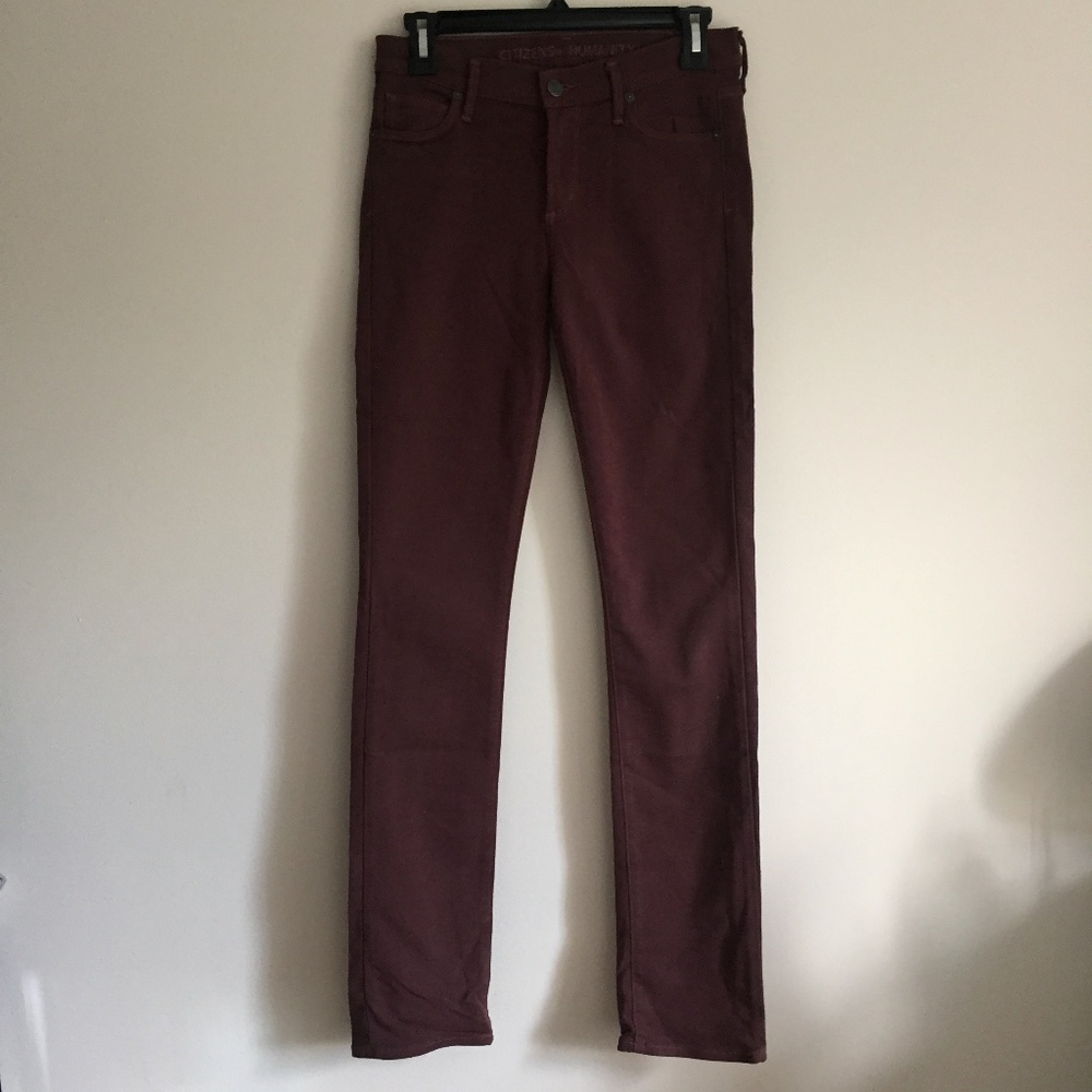 CITIZENS OF HUMANITY Maroon Ava Lowrise Jeans 27 - Picture 4 of 16